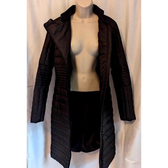 Burberry Chocolate Fitted Puffer Jacket sz Large Full zip - Picture 11 of 12